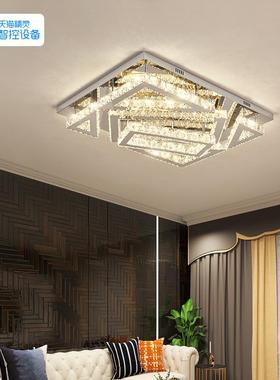 LM86023轻奢厅灯现代简约大客水晶吸灯顶奢华高档大厅主灯卧室气