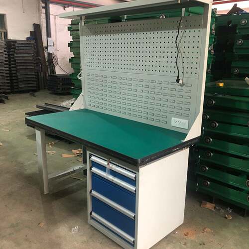 工作台重型车装配维修25842带抽屉钳工桌现电间子装工作组台货