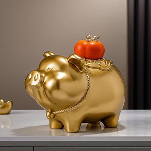 诸装AL100923事大大号金猪存钱罐创意厅家居客博古架饰品酒柜电视