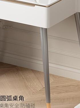 梳妆台卧室简约现代网奢小型电脑红桌书桌轻TCO收纳一柜体迷你化