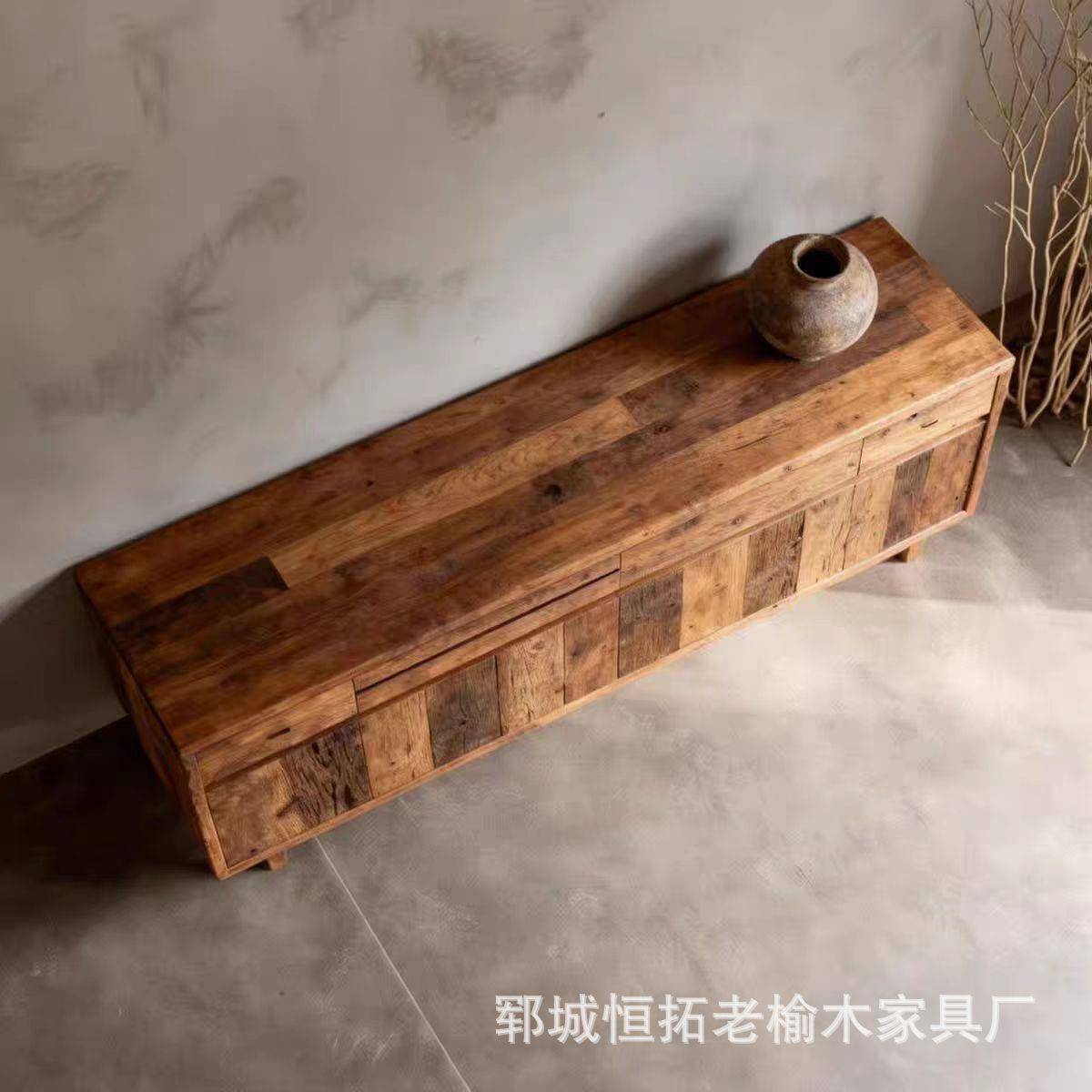 化老榆木餐边19民柜宿落地式靠墙卧室风储物厅柜客边柜玄关展示柜