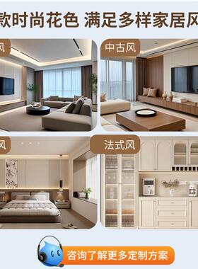 NAJ衣柜风式一门到顶衣柜帽间奶油计分断免拉手设全屋家具极简风