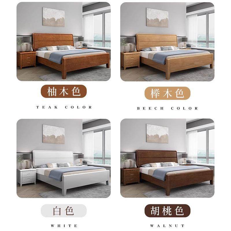 现床直代简约实木SKM床1.2米1.35米1.5米1.m8双人床卧室储物工厂