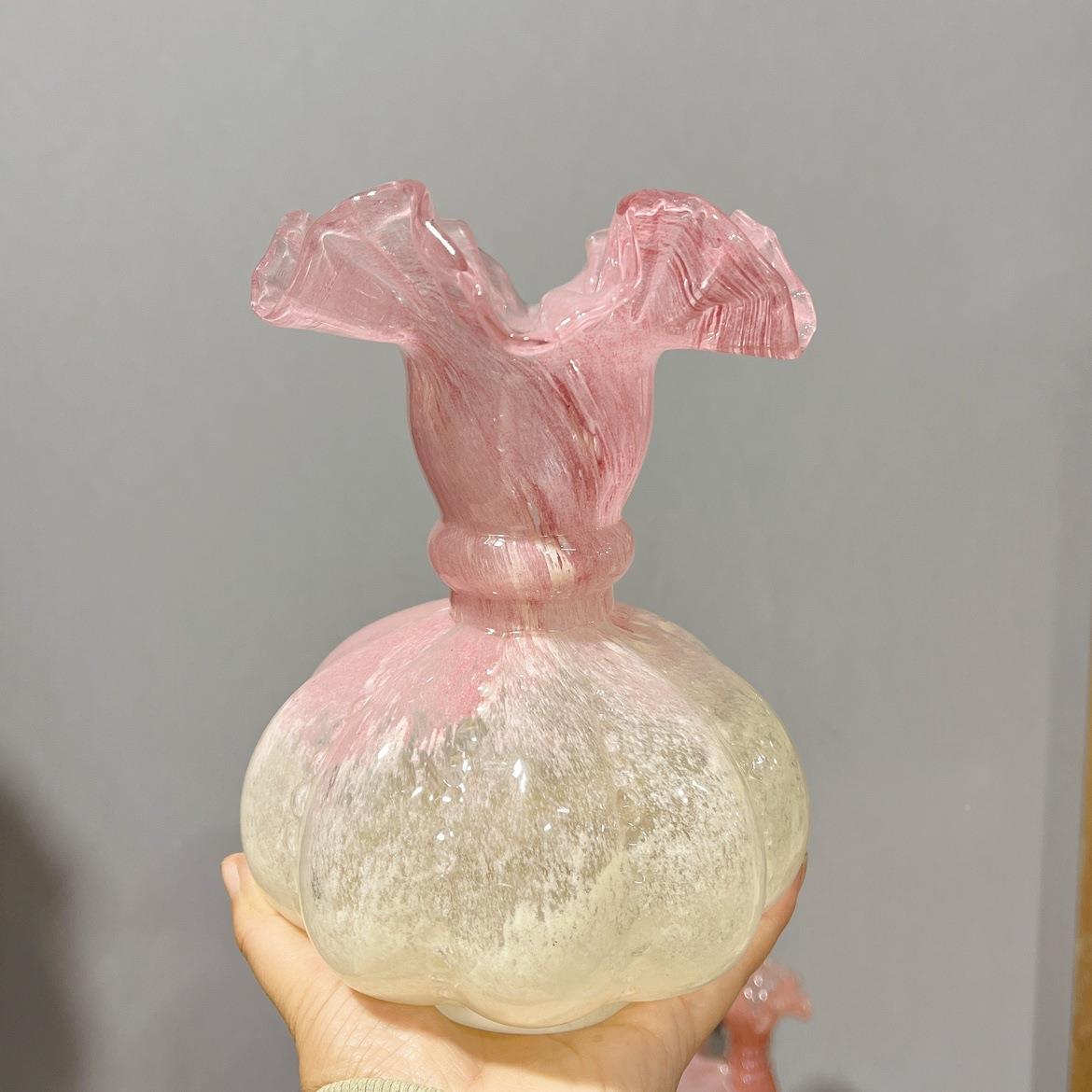 新品中珠古风彩色芬顿风法式南瓜花AL715525虹手瓶工琉璃玻璃家插