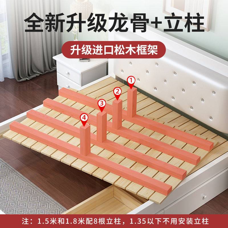 包安装全实木床现代简约双人床工厂直销经济型单人出租房家用小床