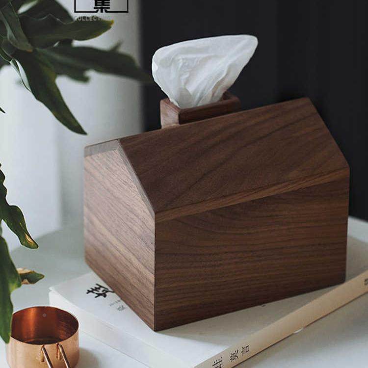 木客质纸巾盒餐厅家用简抽纸盒OEF厅用餐纸盒创意可爱纸抽盒约实