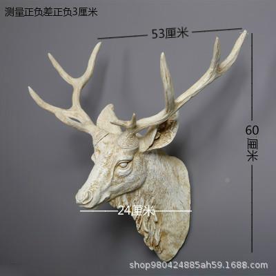 墙饰挂饰壁羊头件摆件挂饰6556鹿头鹿角壁挂复古式创意动物欧墙壁