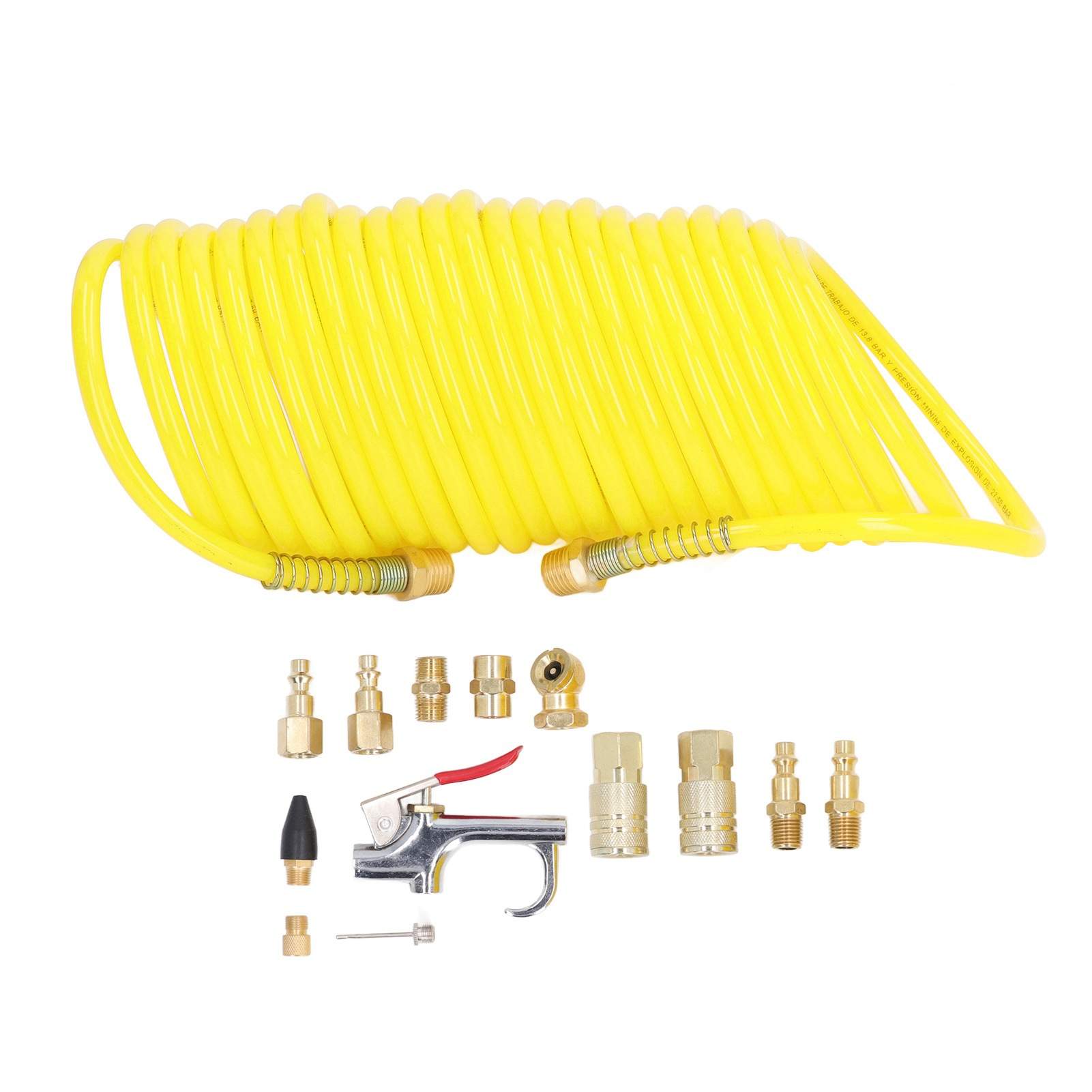 14件套优惠装气动工具吹尘枪套装PE管套装，1/4NPT美式接头套装