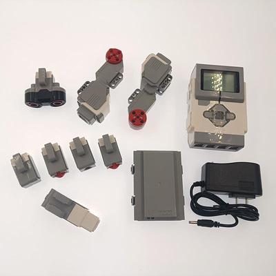 国产兼容EV3电子积木配件超声波触碰颜色传感器中大型电机锂电池