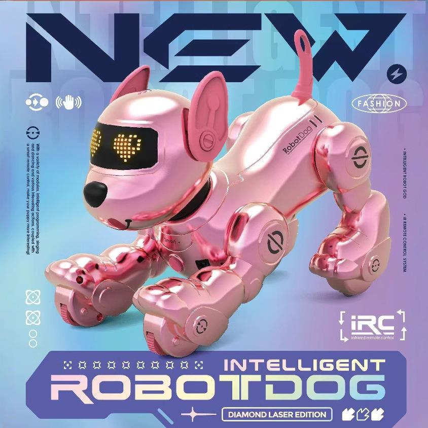 跨境新款智能遥控特技机器狗可编程电动跳舞儿童生日礼物语音声控