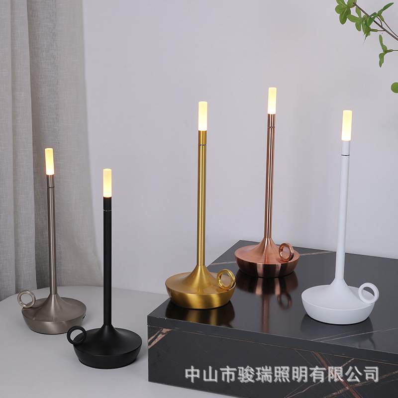 亚马逊跨境户外露营蜡烛台灯酒店咖啡厅桌面台灯卧室床头氛围灯