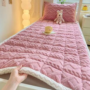 秋冬季单人保暖90cmx200cm床垫学生床护双人夹棉软垫床褥褥子卧室