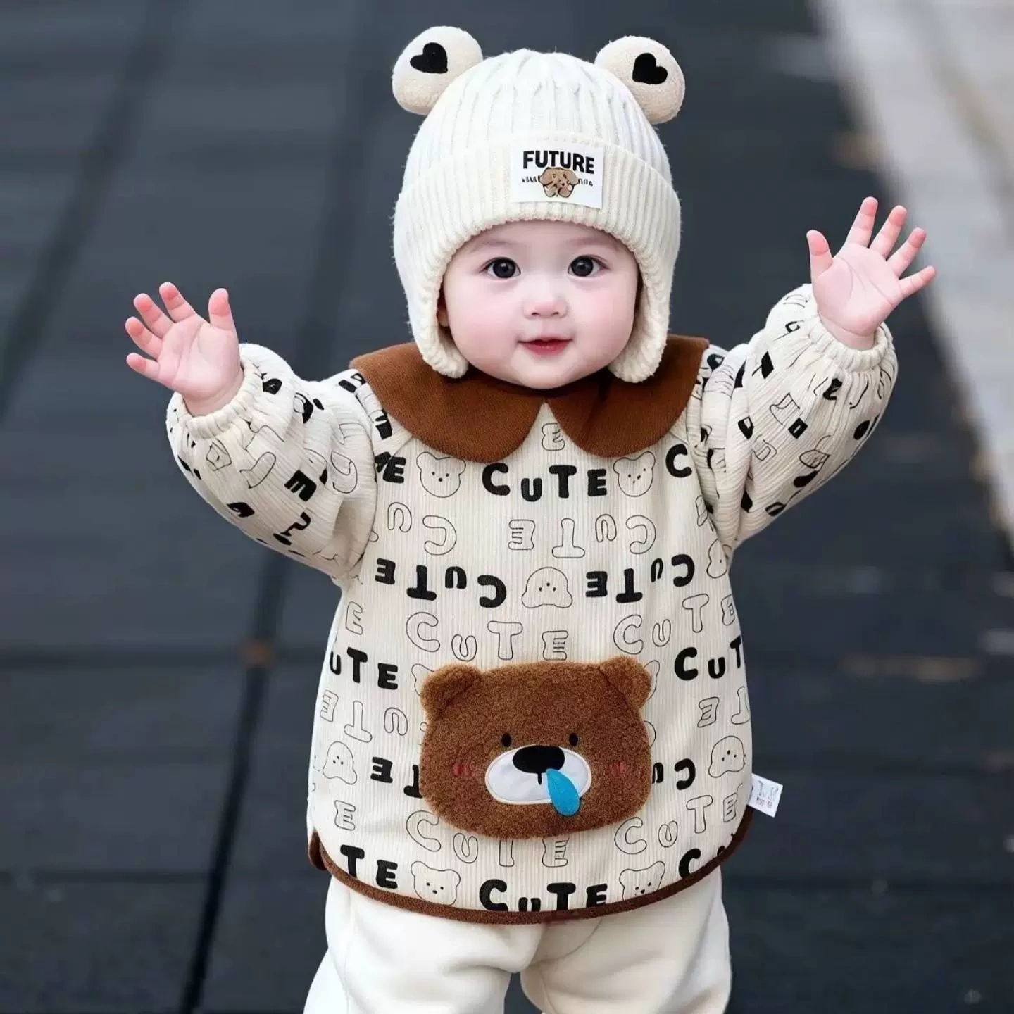 罩衣男宝外穿反穿衣秋冬季幼儿园