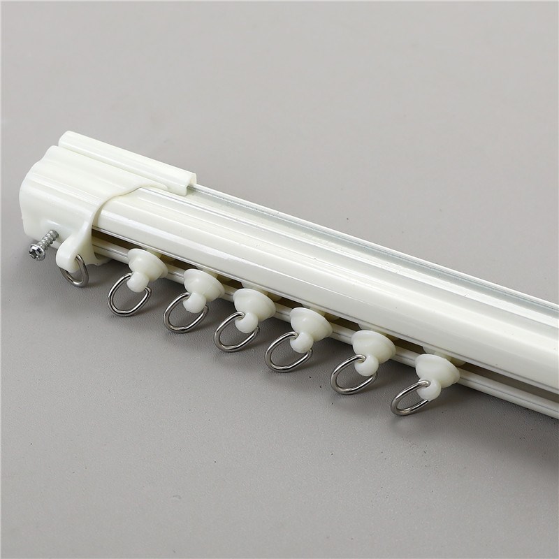 现货速发可批窗帘轨道滑轨导轨滑轮窗帘杆滑道单双轨侧顶装