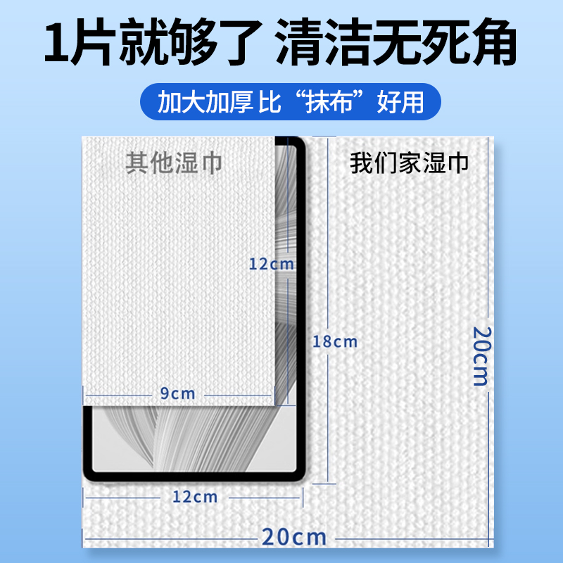 厨房湿巾去油去污家用油烟机清洁强力去油污湿纸巾加大加厚抹布