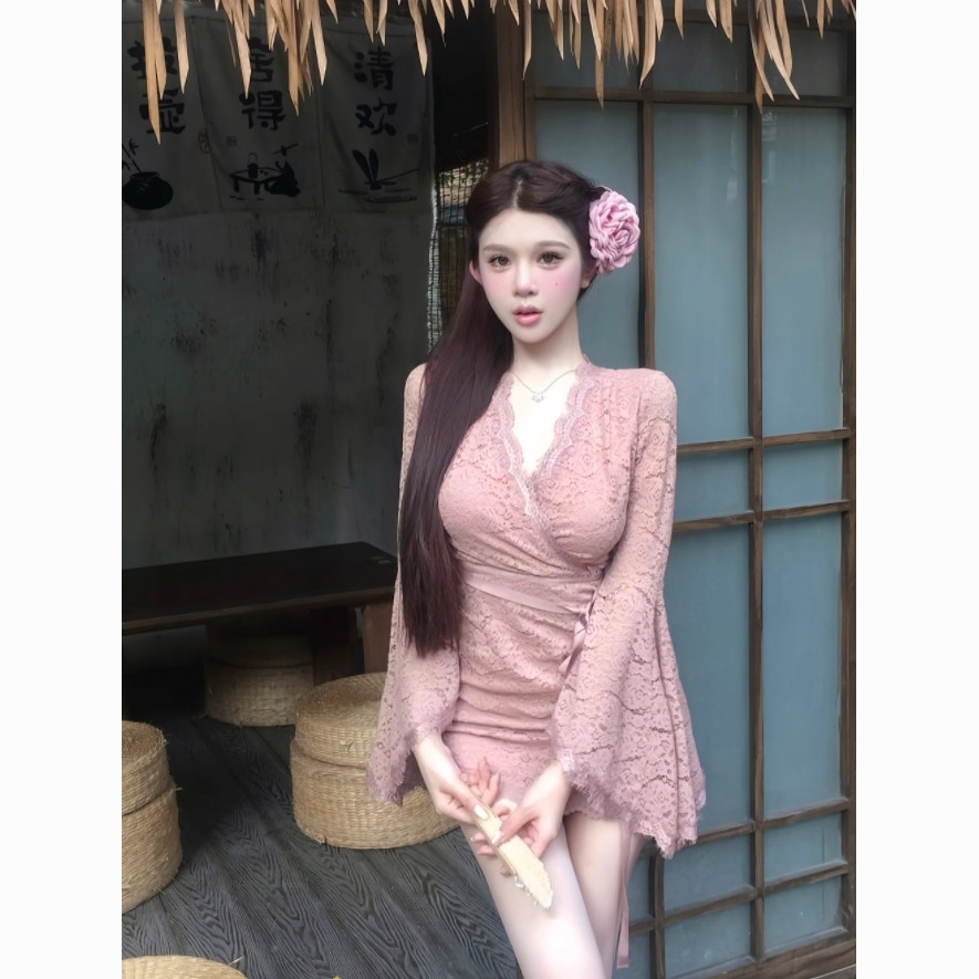 大码新款气质性感蕾丝花