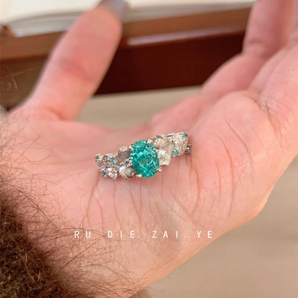 桃思竹 独家定制!沁水绿冰花切拉丝戒指紫荆花轻奢高级感开口戒,饰品/流行首饰/时尚饰品新,戒指/指环,淘宝优惠券,粉丝福利购,淘宝优惠卷