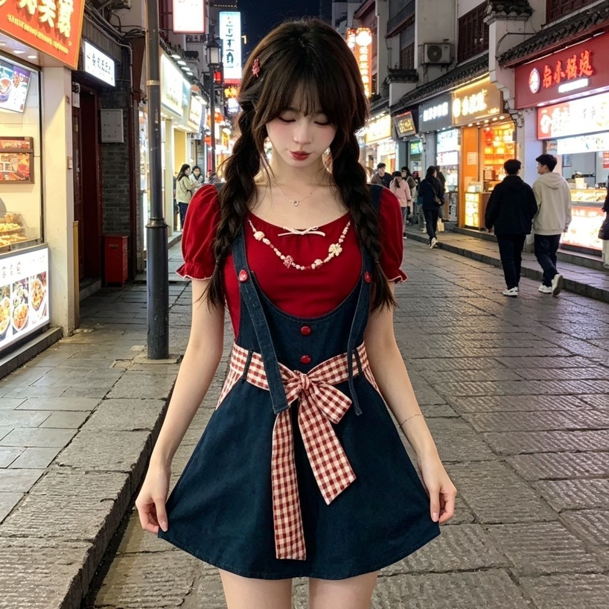 韩系甜妹可爱学院风蝴蝶