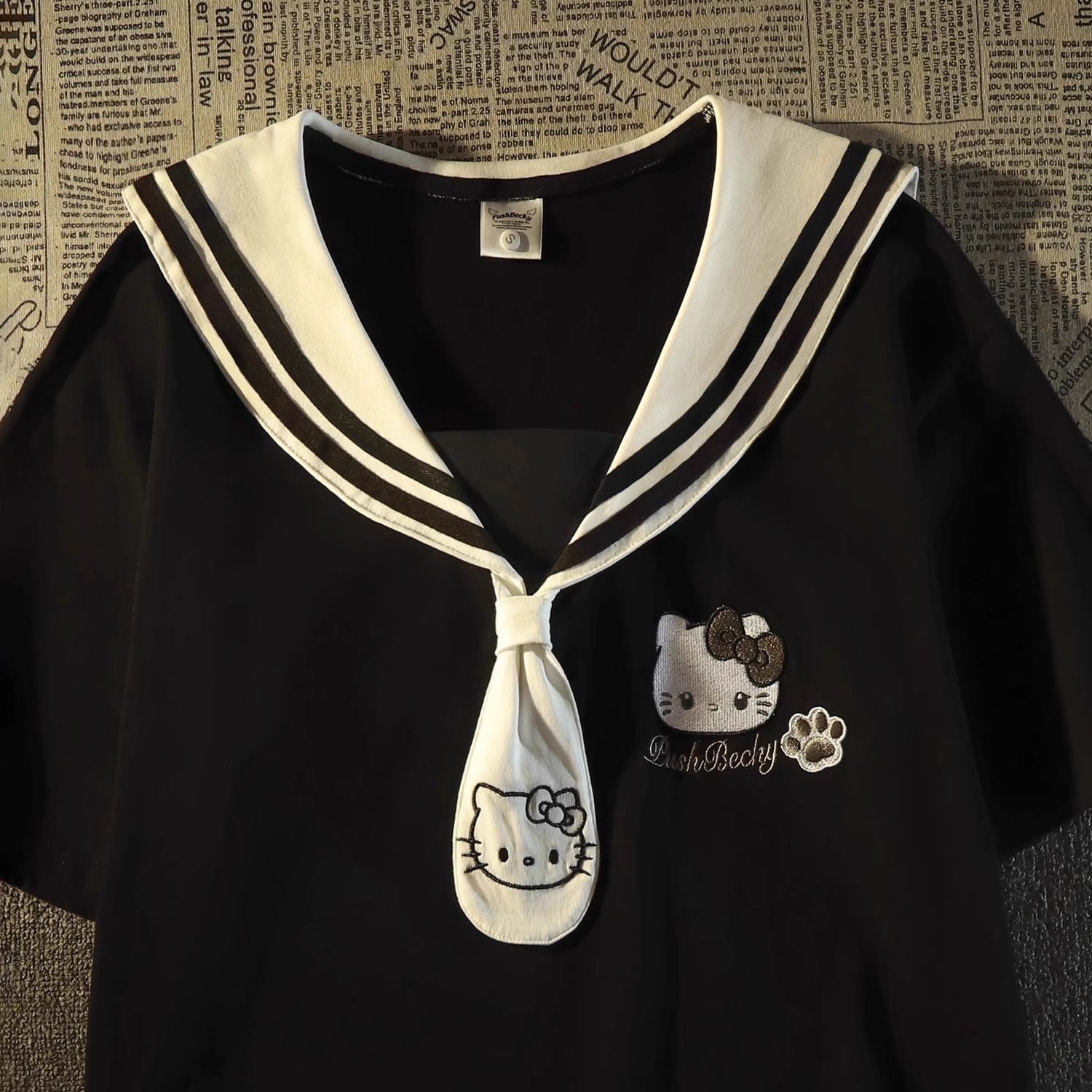 软萌宅系Kitty猫海军领短