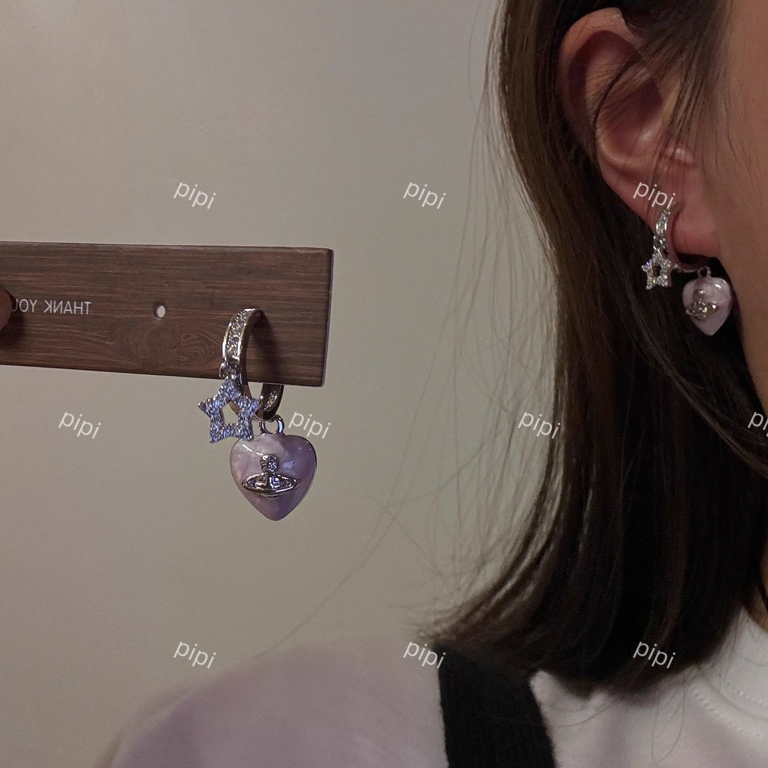 桃思竹原创设计爱心珠光