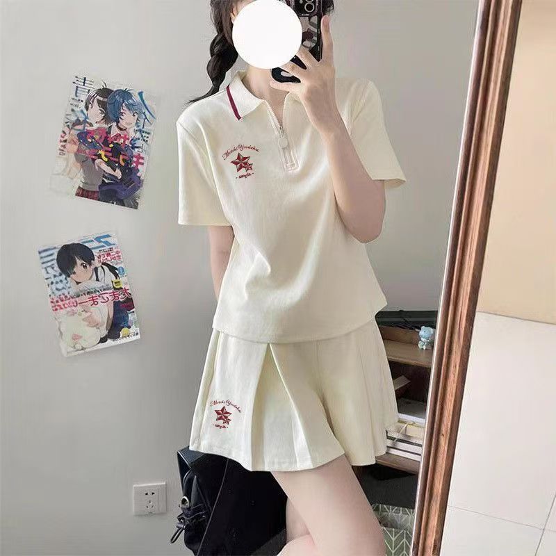 甜美POLO衫休闲运动套装