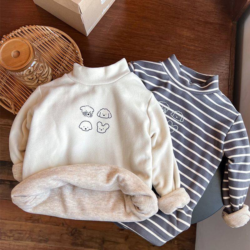 新款儿童加厚打底衫冬季卡通上衣