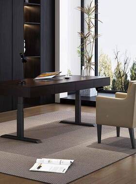 式极简现代能智电动可升降书桌用客厅书房实家木电脑桌办公Z5484