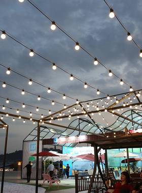 跨境新品G50灯泡球泡L诞EDRO-007灯串可饰连户外庭院圣装接节日装