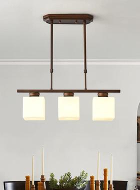 美式吊山艺灯客厅餐厅卧室灯简约乡村63208复创意个性铁玻古璃中