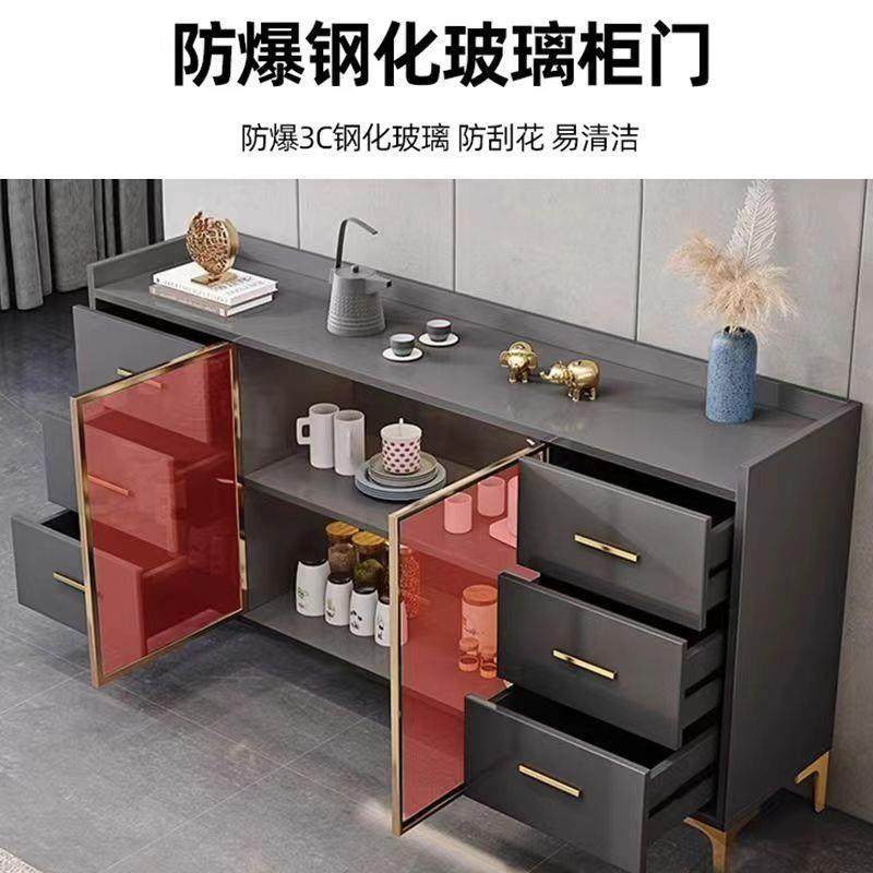 餐EXU边柜现靠代简约墙物碗柜收纳柜客厅轻奢储微波炉柜茶水柜柜