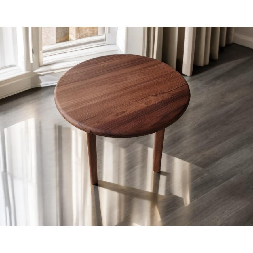 W缅甸柚木小定圆桌家用7轻用奢茶桌F77TSMT6阳台实木圆桌家实用制