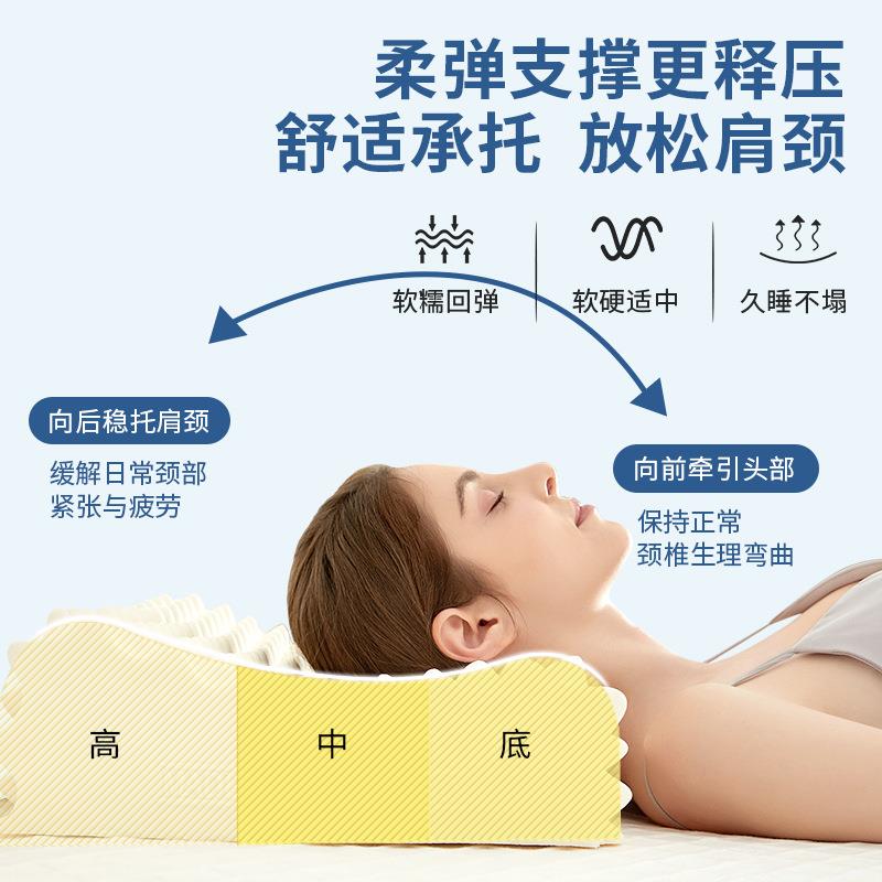 工厂直销泰国乳胶枕深睡眠舒适软枕成人枕透气舒适防螨按摩枕芯