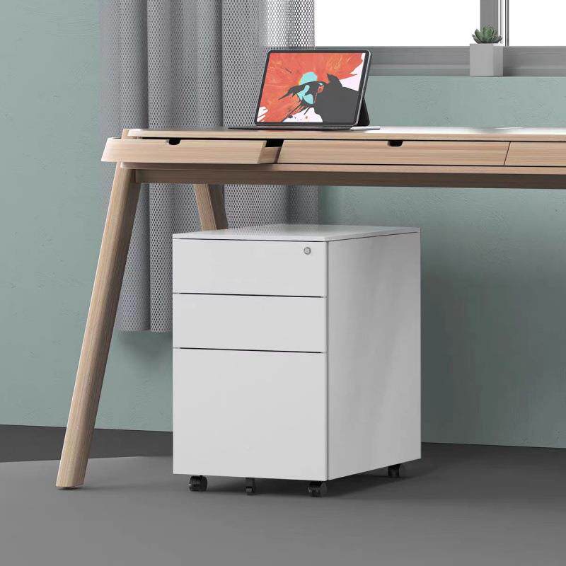 物活动LVJ柜铁皮公件柜办室储柜桌下文移动档案资料抽屉柜带锁带