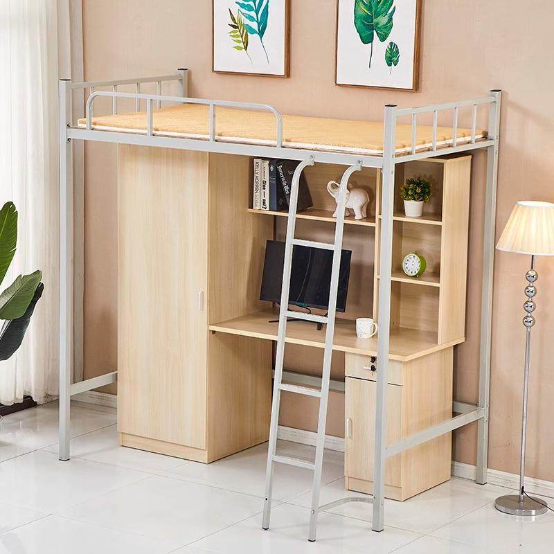 上床下桌公床学校宿舍床宿员200工舍人单床上床下柜寓组合床厂家