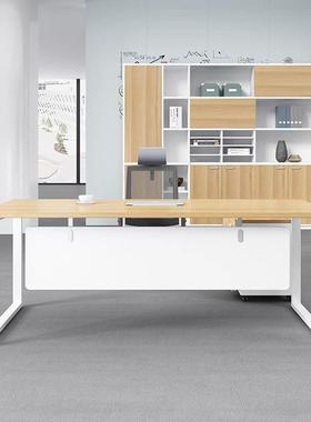 老板办公桌简约现代单人室主管桌总裁具电桌脑办公03632家大班台