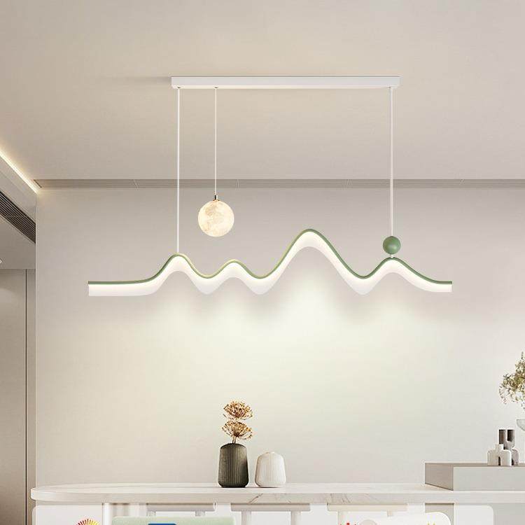 全光谱护眼23484餐厅灯长餐桌吊现代简约月球灯极简条餐厅灯具,家装灯饰光源,客厅吸顶灯,淘宝优惠券,粉丝福利购,淘宝优惠卷