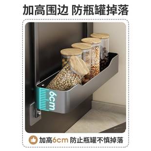家用多功能多层调料用品保鲜膜架 厨房冰箱置物架侧面收纳架壁挂式