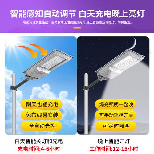 市政路灯功太阳能户外阳防JT-A20灯水一体化路灯大率遥控感应太能