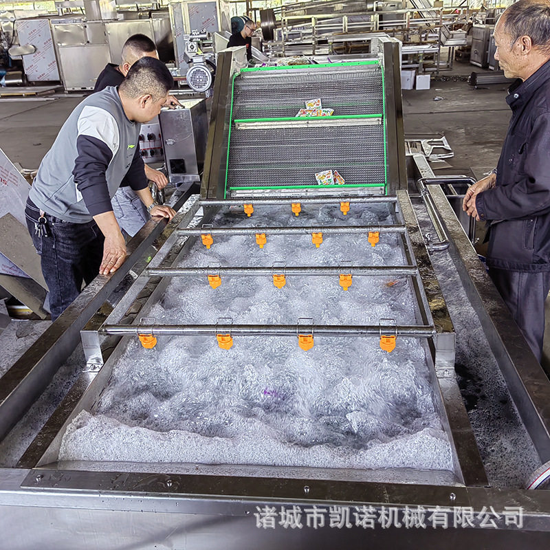 厂家制造果蔬气泡清洗机 西蓝花清洗速冻流水线 土豆大姜清洗设备