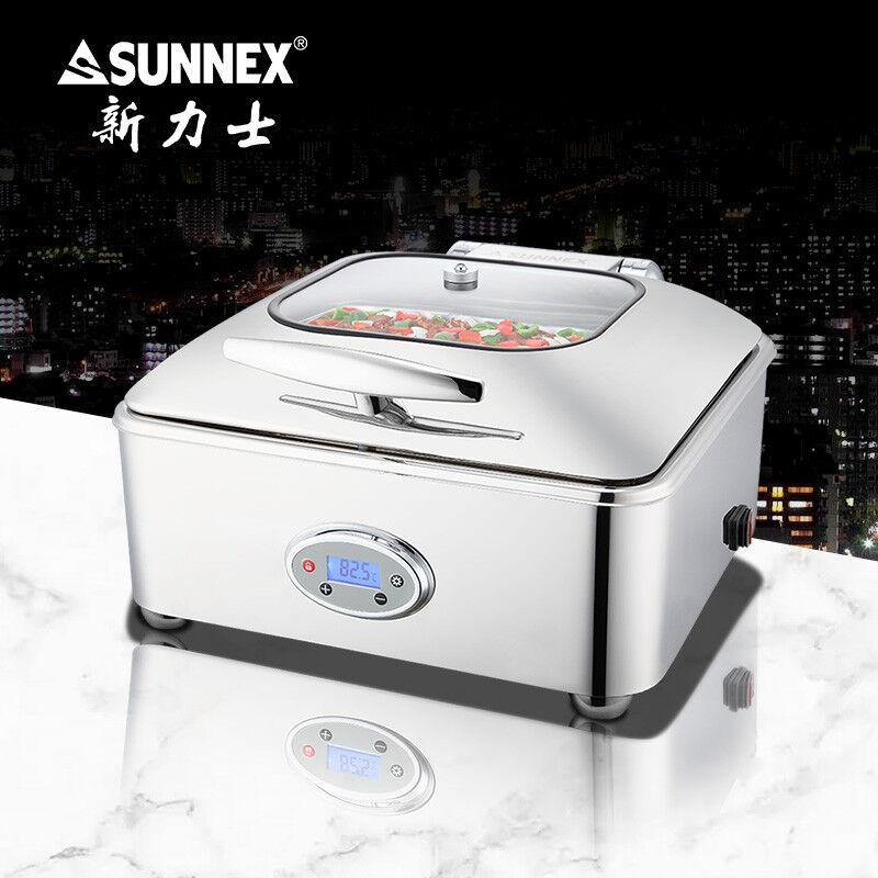 SUNNEX新力士布拉诺2/3方形可视自助餐炉电热保温布菲炉W08-50117