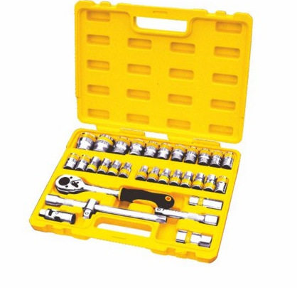 波斯工具32件公制双色套筒组套1/2"机修组套六角套筒扳手BS511132