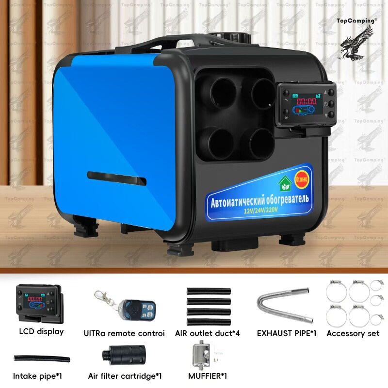 驻车加热器面包机卧式柴暖一体机12v24v220v原厂家直销柴油暖风机