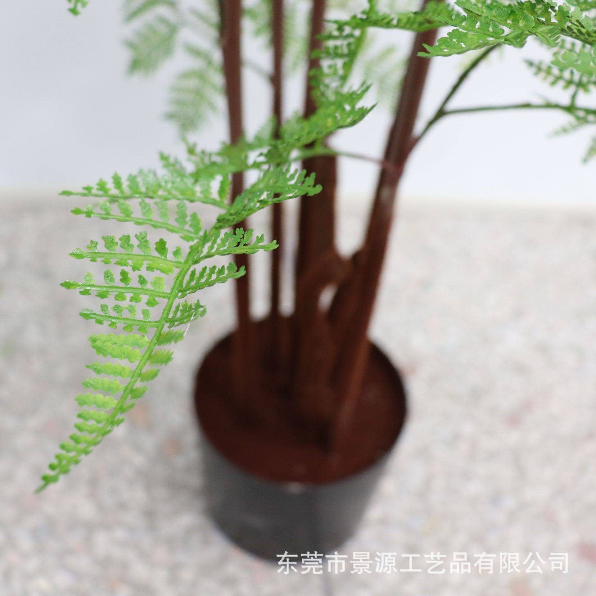 仿真蕨树盆栽马尾蕨客厅绿植蕨类植物家居装饰落地景观盆景仿真花