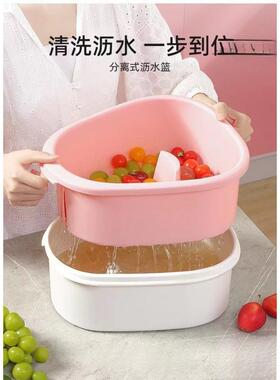 免.手洗果蔬清洗机.甩机家用小型QAO沥水干篮脱水果淘淘洗水器果