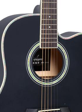 41寸椴木民谣缺吉角习琴AG41哑光黑色新手入门木他j练itaAG41乐器