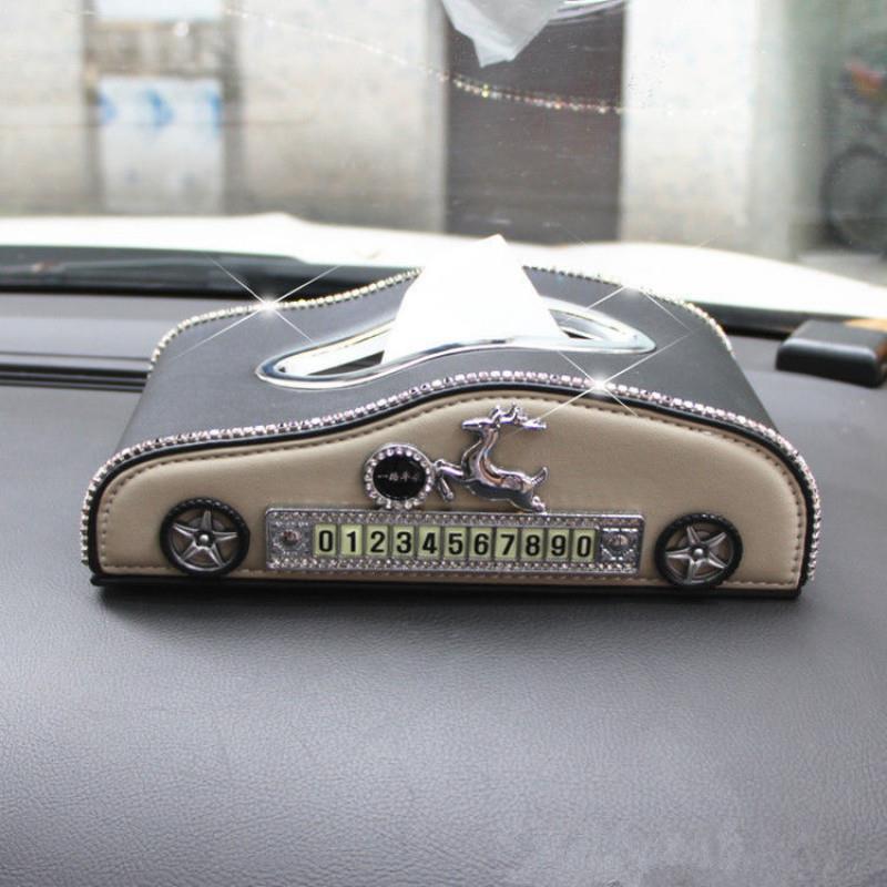 4载盒巾盒多功MG能车纸车内装饰创意扶手箱车用座式抽纸汽车用品