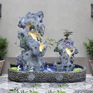 太湖石中式 飾入戶外布置景觀 庭院假山流水擺件魚池陽臺花園造景裝