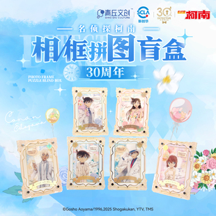 青丘文创名侦探柯南30周年周边官方正版亚克力相框拼图盲盒摆件