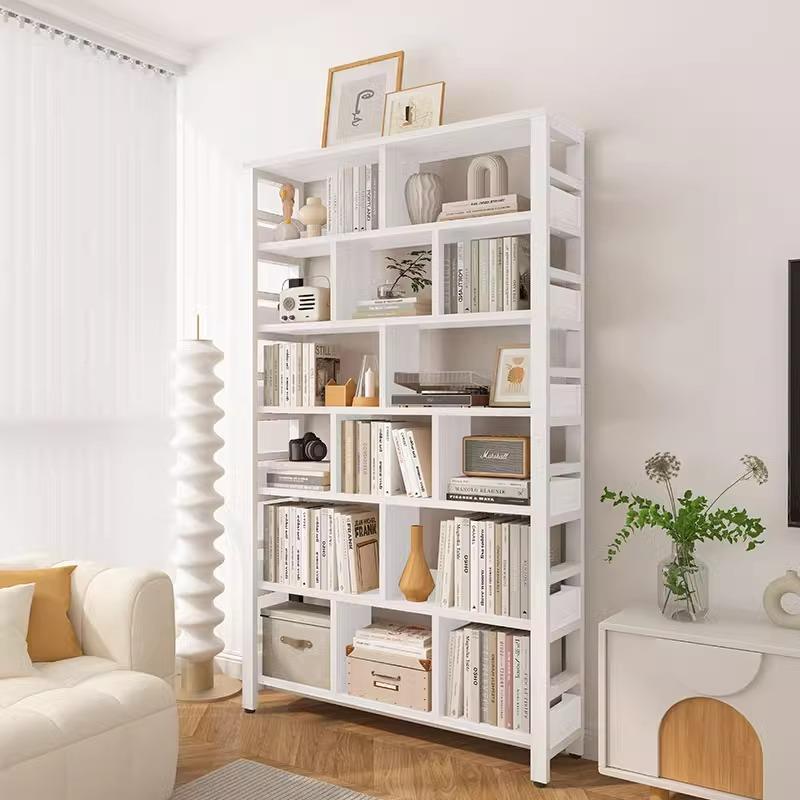 2书I书子落地置物架架简易钢木架纳架儿童书XAP柜一体靠墙家用收