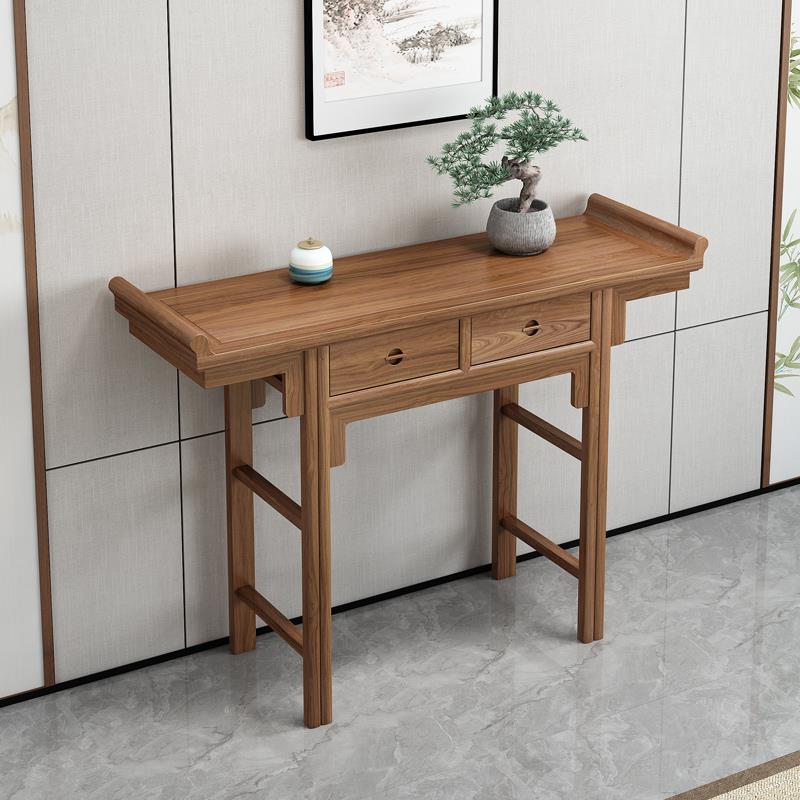 #新88888888中供玄桌老榆木条关案入户式进门简约供桌佛桌玄关台